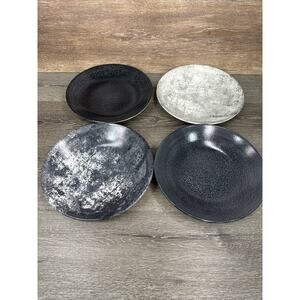 Dudson England Granite Matte Finish 4 Shades Of Gray & Black Deep Plates 10-7/8”